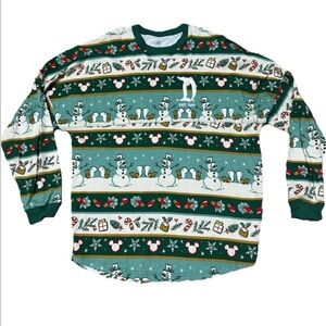 Disneyland Parks 2022 Christmas Holiday Spirit Jersey Green Size LG EXCELLENT